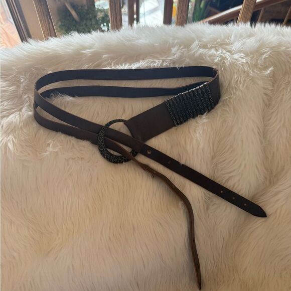 Vintage leather western belt - Picture 2 of 5